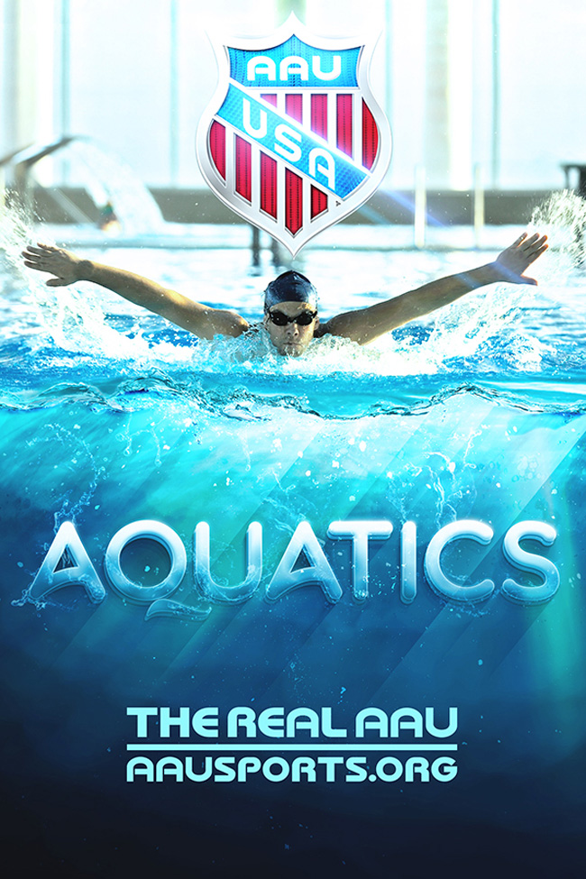 AAU Aquatics sports poster