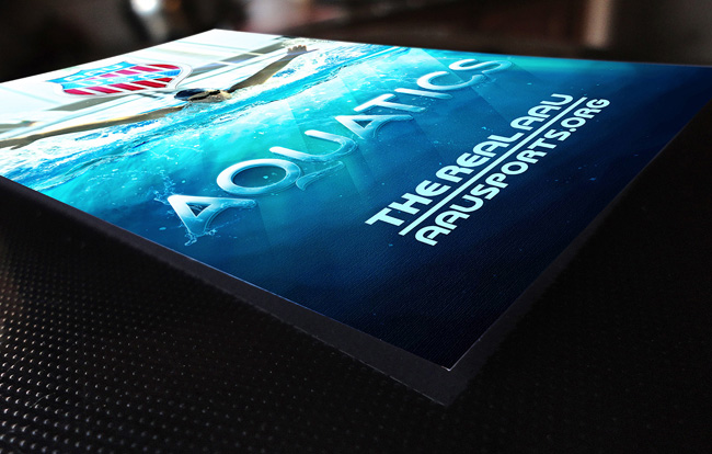 AAU Aquatics poster printed