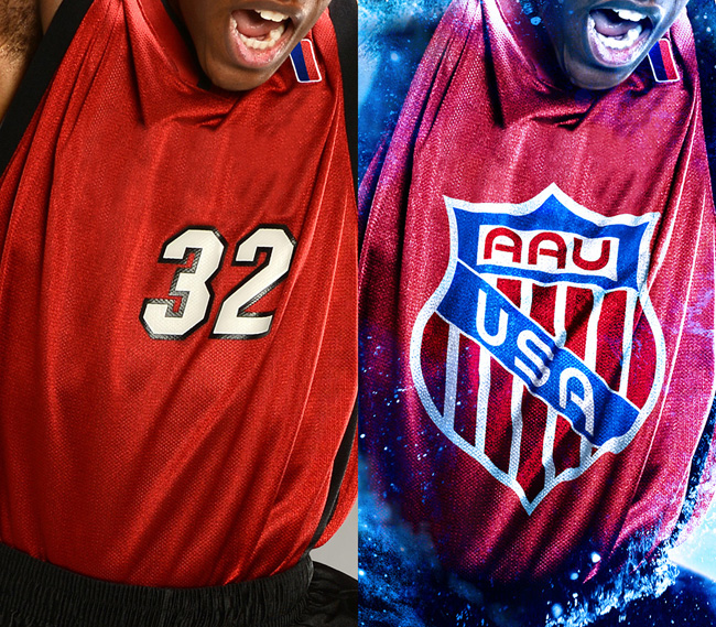 AAU Basketball poster jersey closeup