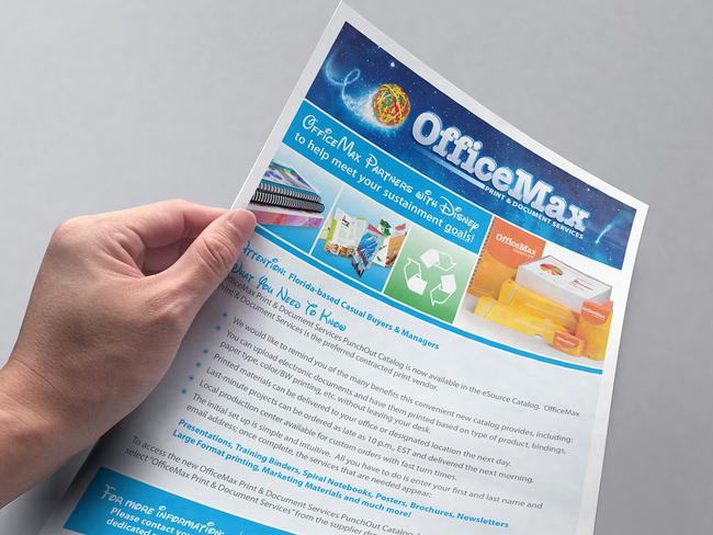 OfficeMax Walt Disney partnership flyer